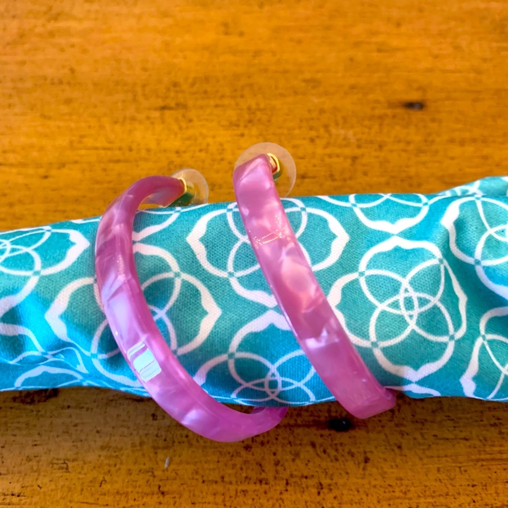 Kendra Scott Pink Hoop Earrings